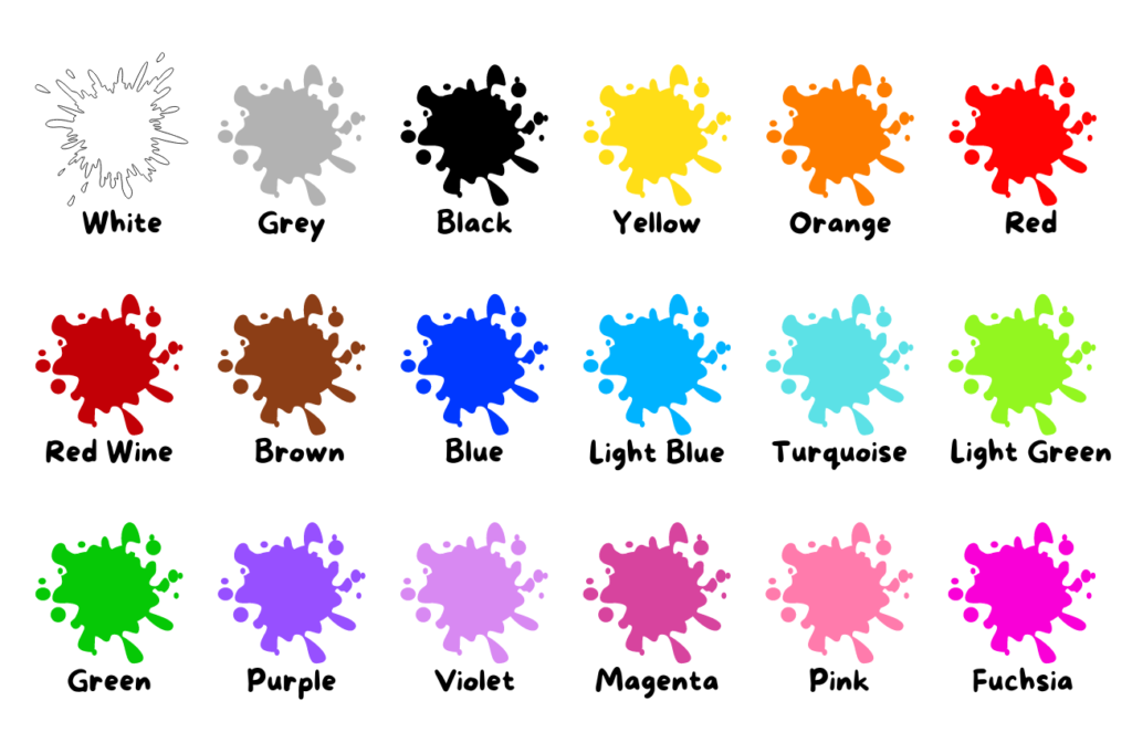 Colors in english